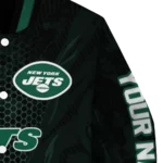 custom new york jets hexagon mesh green black varsity jacket best selling