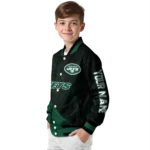 custom new york jets hexagon mesh green black varsity jacket best selling