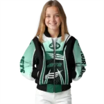 custom new york jets mesh effect green black bomber jacket best selling