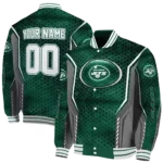 custom new york jets power plate green varsity jacket best selling