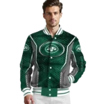custom new york jets power plate green varsity jacket best selling