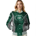 custom new york jets power plate green varsity jacket best selling