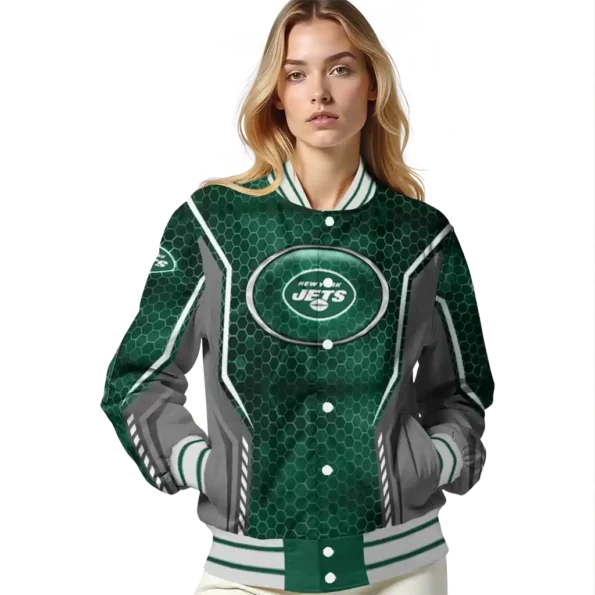 custom new york jets power plate green varsity jacket latest model