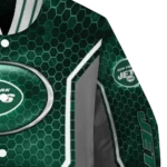 custom new york jets power plate green varsity jacket best selling