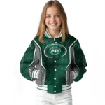 custom new york jets power plate green varsity jacket best selling