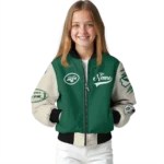custom new york jets razorback outline green nude bomber jacket best selling
