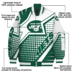 custom new york jets star burst green varsity jacket best selling