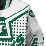 custom new york jets star burst green varsity jacket best selling