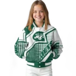 custom new york jets star burst green varsity jacket best selling