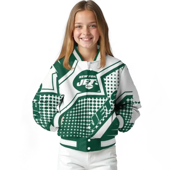 custom new york jets star burst green varsity jacket top rated