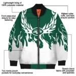 custom new york jets winged blaze green white bomber jacket best selling