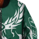 custom new york jets winged blaze green white bomber jacket best selling