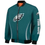 custom philadelphia eagles chevron arrow green bomber jacket best selling