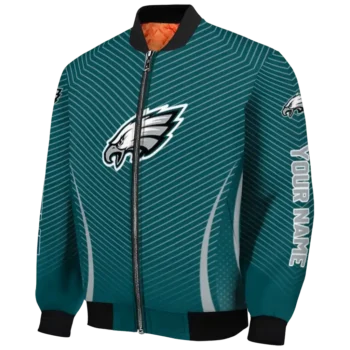 custom philadelphia eagles chevron arrow green bomber jacket best selling
