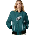 custom philadelphia eagles chevron arrow green bomber jacket best selling