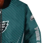 custom philadelphia eagles chevron arrow green bomber jacket best selling