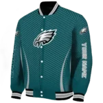 custom philadelphia eagles chevron arrow green varsity jacket best selling