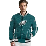 custom philadelphia eagles chevron arrow green varsity jacket best selling