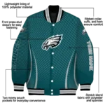 custom philadelphia eagles chevron arrow green varsity jacket best selling