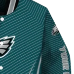 custom philadelphia eagles chevron arrow green varsity jacket best selling