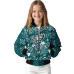 custom philadelphia eagles pyramid shapes green bomber jacket best selling
