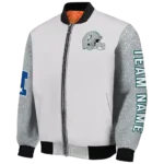 custom philadelphia eagles speckled arms green gray bomber jacket best selling