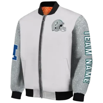 custom philadelphia eagles speckled arms green gray bomber jacket best selling