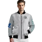 custom philadelphia eagles speckled arms green gray bomber jacket best selling