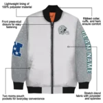 custom philadelphia eagles speckled arms green gray bomber jacket best selling
