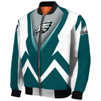 custom philadelphia eagles v stripes green white bomber jacket best selling