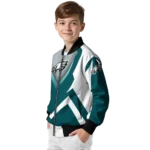 custom philadelphia eagles v stripes green white bomber jacket best selling