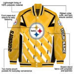 custom pittsburgh steelers chevron angles gold varsity jacket best selling