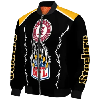 custom pittsburgh steelers claw blood gold black bomber jacket best selling