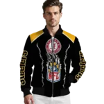 custom pittsburgh steelers claw blood gold black bomber jacket best selling