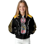 custom pittsburgh steelers claw blood gold black bomber jacket best selling