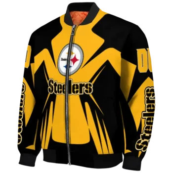 custom pittsburgh steelers spider mark gold black crocs bomber jacket best selling