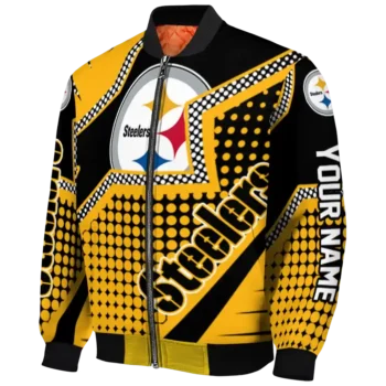 custom pittsburgh steelers star burst gold bomber jacket best selling