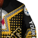 custom pittsburgh steelers star burst gold bomber jacket best selling