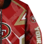 custom san francisco 49ers chevron angles red bomber jacket best selling