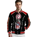 custom san francisco 49ers claw blood red black varsity jacket best selling