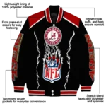 custom san francisco 49ers claw blood red black varsity jacket best selling