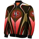 custom san francisco 49ers mesh chest tan crocs black bomber jacket best selling