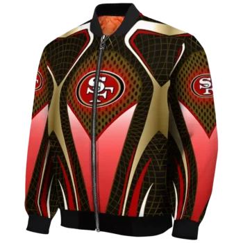 custom san francisco 49ers mesh chest tan crocs black bomber jacket best selling