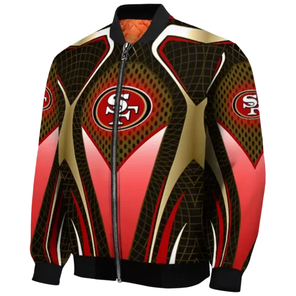 custom san francisco 49ers mesh chest tan crocs black bomber jacket best selling