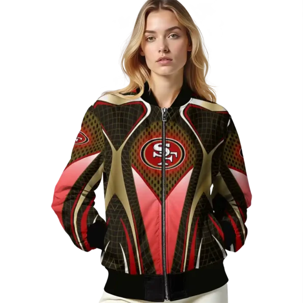 custom san francisco 49ers mesh chest tan crocs black bomber jacket latest model