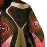 custom san francisco 49ers mesh chest tan crocs black bomber jacket best selling