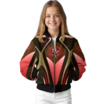 custom san francisco 49ers mesh chest tan crocs black bomber jacket best selling