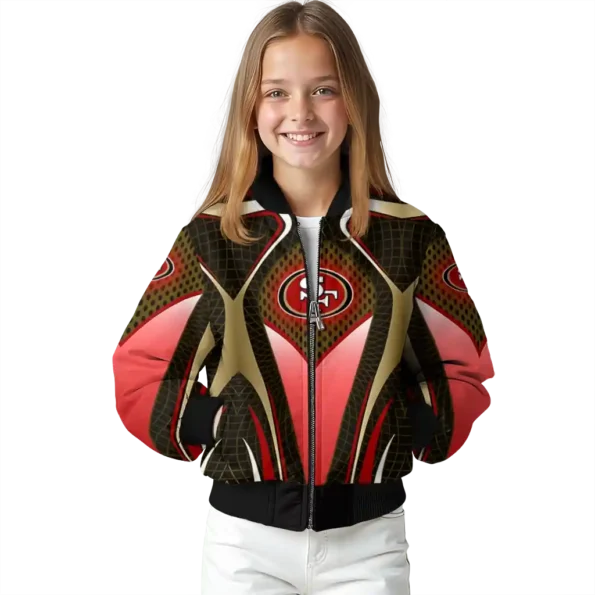 custom san francisco 49ers mesh chest tan crocs black bomber jacket top rated