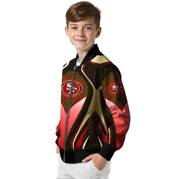 custom san francisco 49ers mesh chest tan crocs black bomber jacket trendy