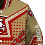 custom san francisco 49ers star burst red varsity jacket best selling
